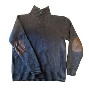 GAP Men’s Brown Fleece Lined Pullover Sweater Knit Winter Warm Size Medium